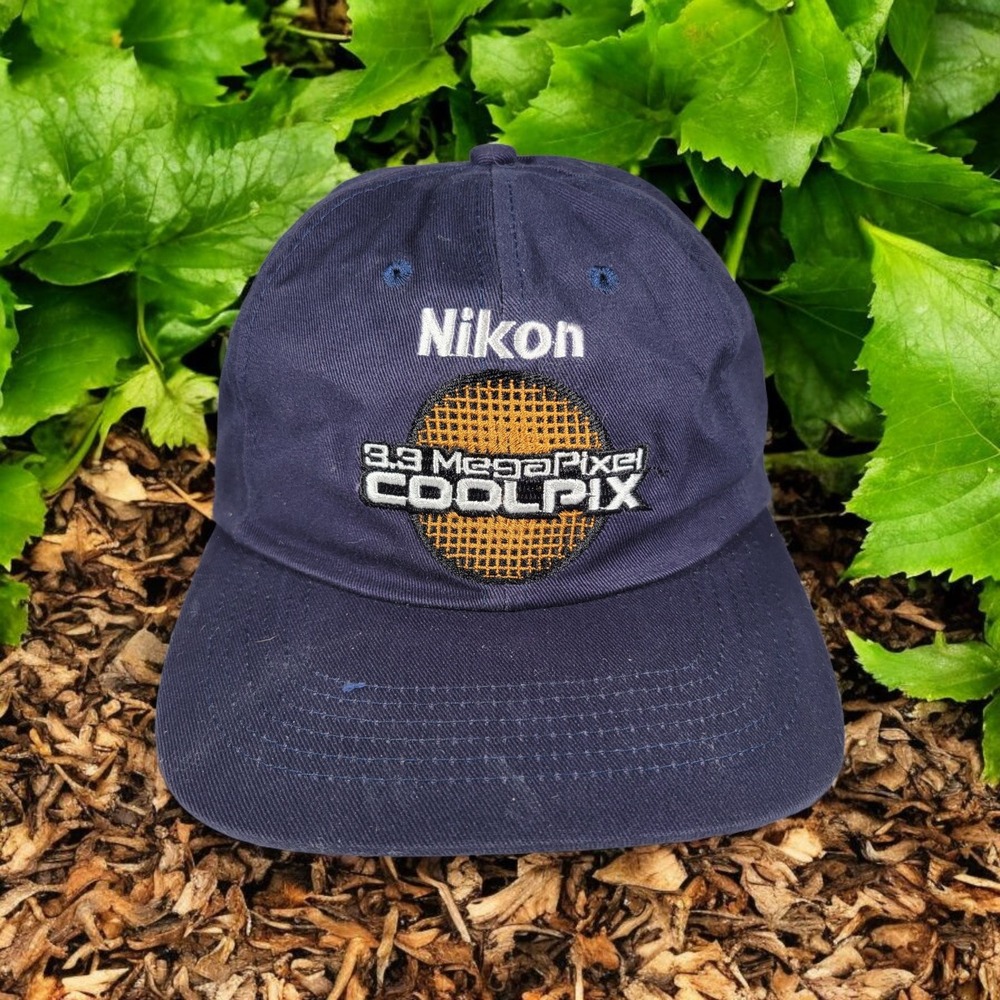 Vintage Nikon Dad Hat Baseball Cap 3.3 Mega‎ Pixel COOLPIX Cap Y2K 2000s Photo